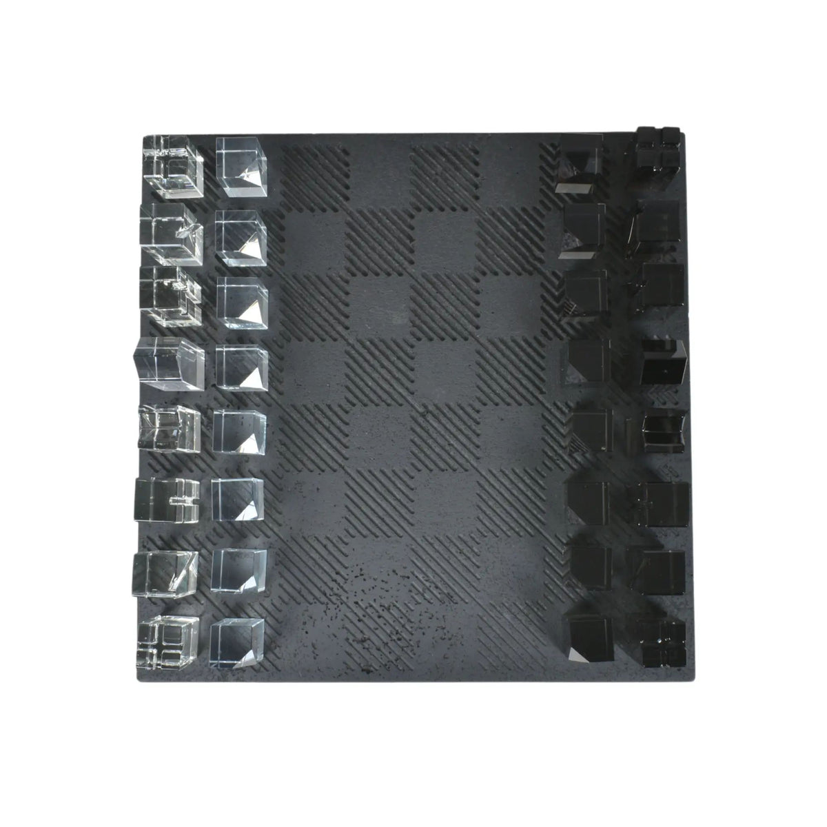 Schachspiel - Naturstein und Glas - Modernes Schachspiel edles Schachset Luxe Strategica
