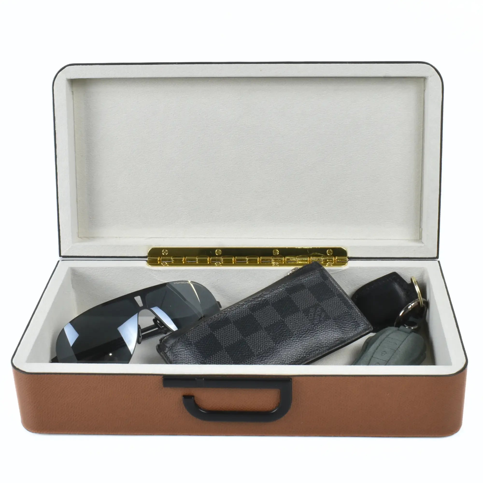 Lederbox - rechteckig mit Deckel - Edle Accessoirebox stilvolle Schmuckbox Aristo Case