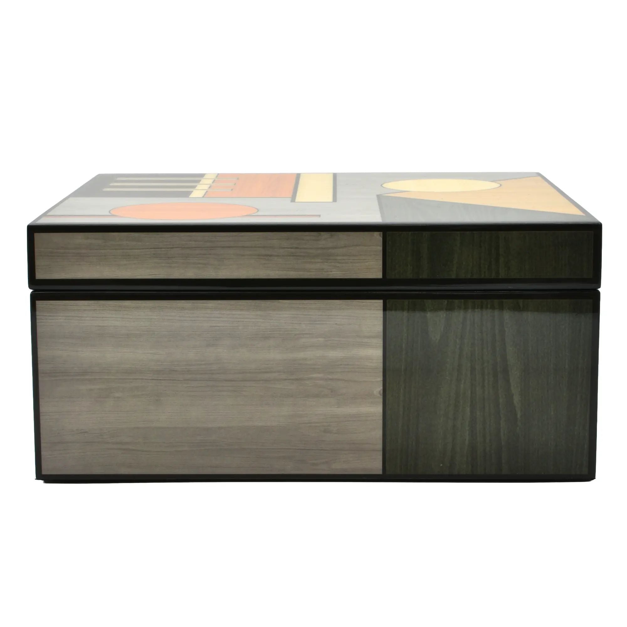 Schmuckbox - Art-Deco-Schmuckkästchen – Edelholz-Intarsien Accessoire-Box – Schmuckdose Orfeo Nan