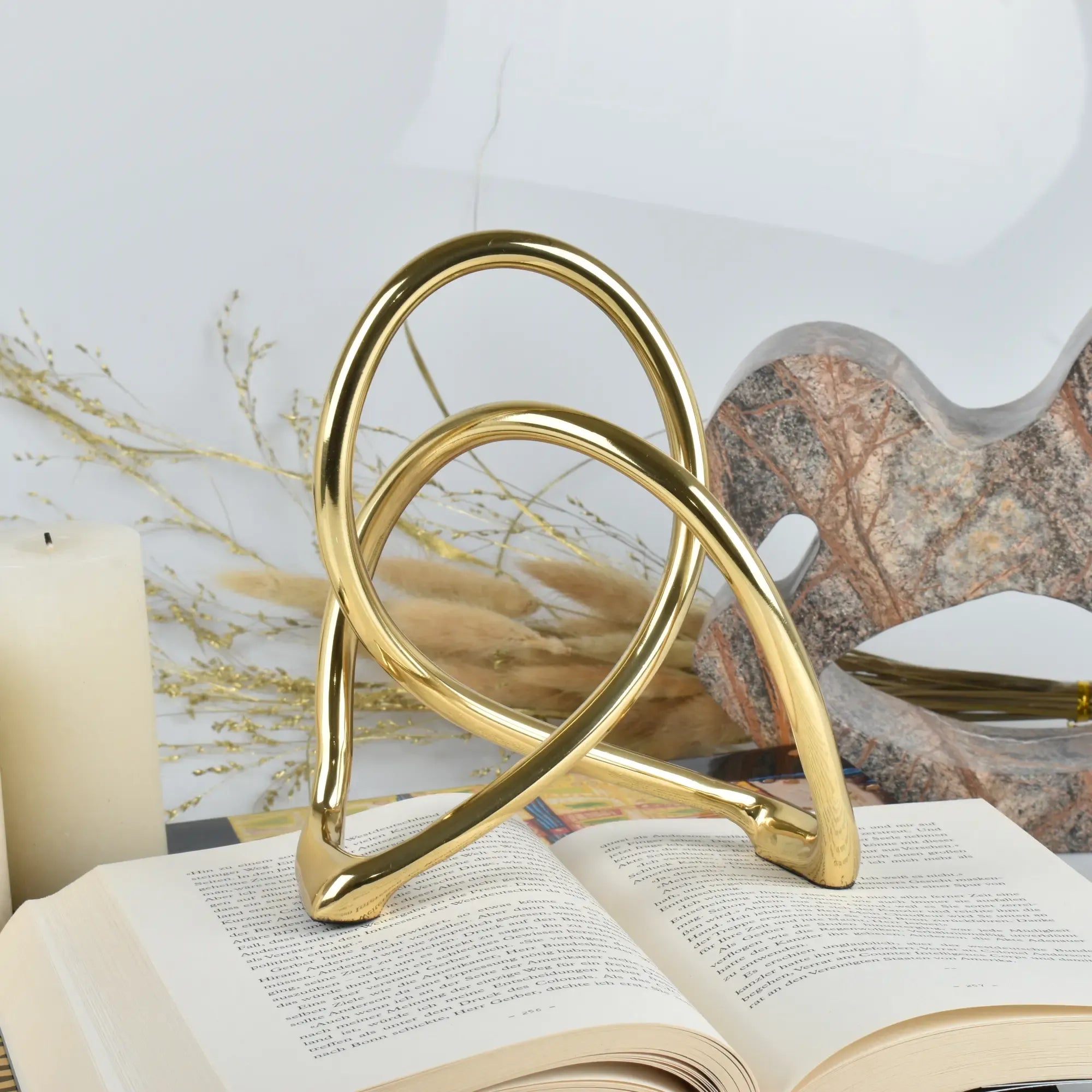 Dekoobjekt - Goldfarben - Knoten Deko-Objekt Tischdekoration Modern Golden Flow Default Title