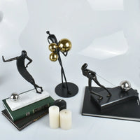 Dekofigur - auf Marmorsockel - Sportlerfigur Athletenstatue Portero