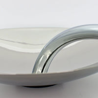 Dekoschale - Rund mit Griff - Elegante Obstschale handgefertigt Lima