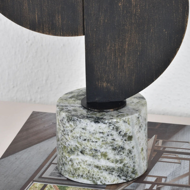 Dekoobjekt - geometirsch - Design Skulptur für Wohnzimmer Regal-Deko Géométrique Bronze