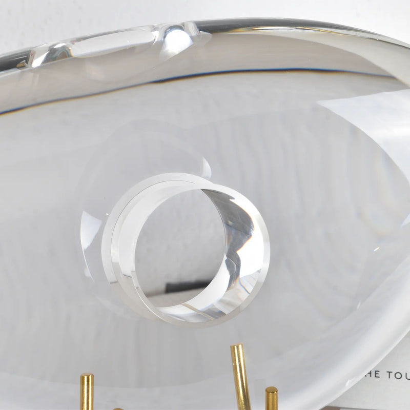 Dekoobjekt - Glaskunst auf Marmor - Glasfigur Abstrakt Designobjekt organisch Nuvole