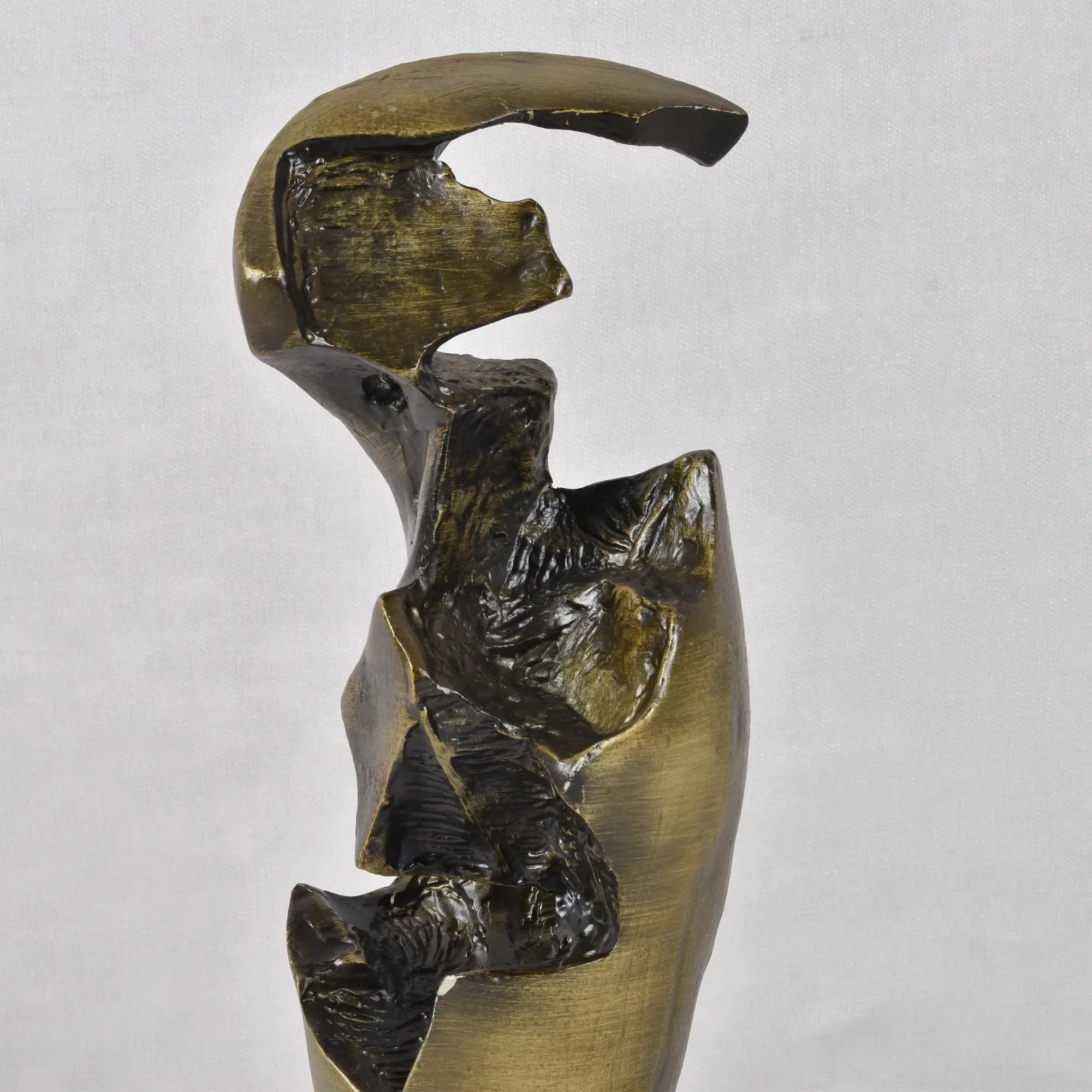 Stahlfigur - Moderne Metallskulptur - Abstraktes Deko-Objekt goldene Skulptur Eclipse