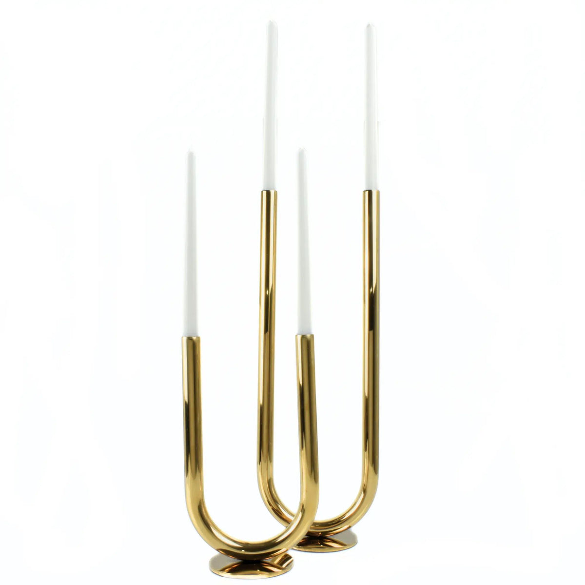 Kerzenständer-Set - U-Form Stabkerzen - Designer Kerzenhalter Leuchter Enamigi