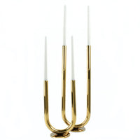 Kerzenständer-Set - U-Form Stabkerzen - Designer Kerzenhalter Leuchter Enamigi