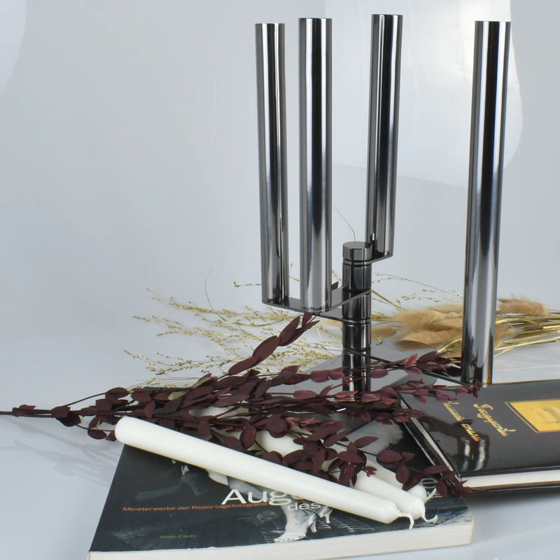 Kerzenständer - 4 Arme - Verstellbarer Kerzenhalter Design Kerzenleuchter Candelabro
