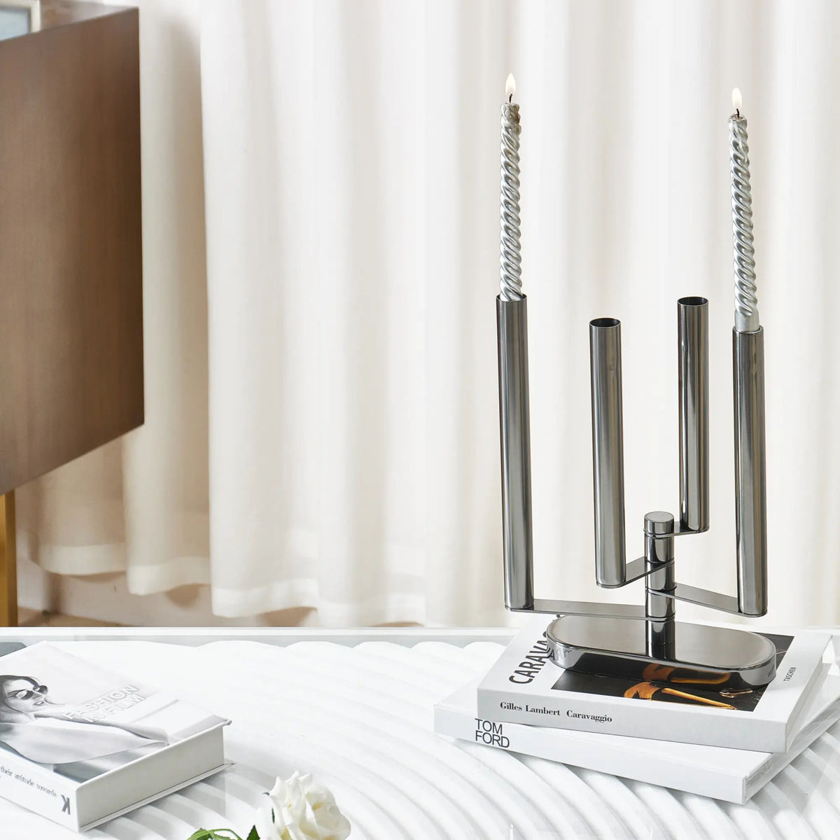 Kerzenständer - 4 Arme - Verstellbarer Kerzenhalter Design Kerzenleuchter Candelabro