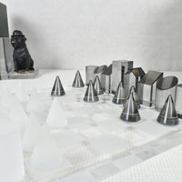 Schachspiel - aus Kristall und Acryl - Modernes Schachspiel edles Glas-Tischspiel Kristall Luxe