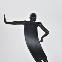Dekofigur - auf Marmorsockel - Sportlerfigur Athletenstatue Portero