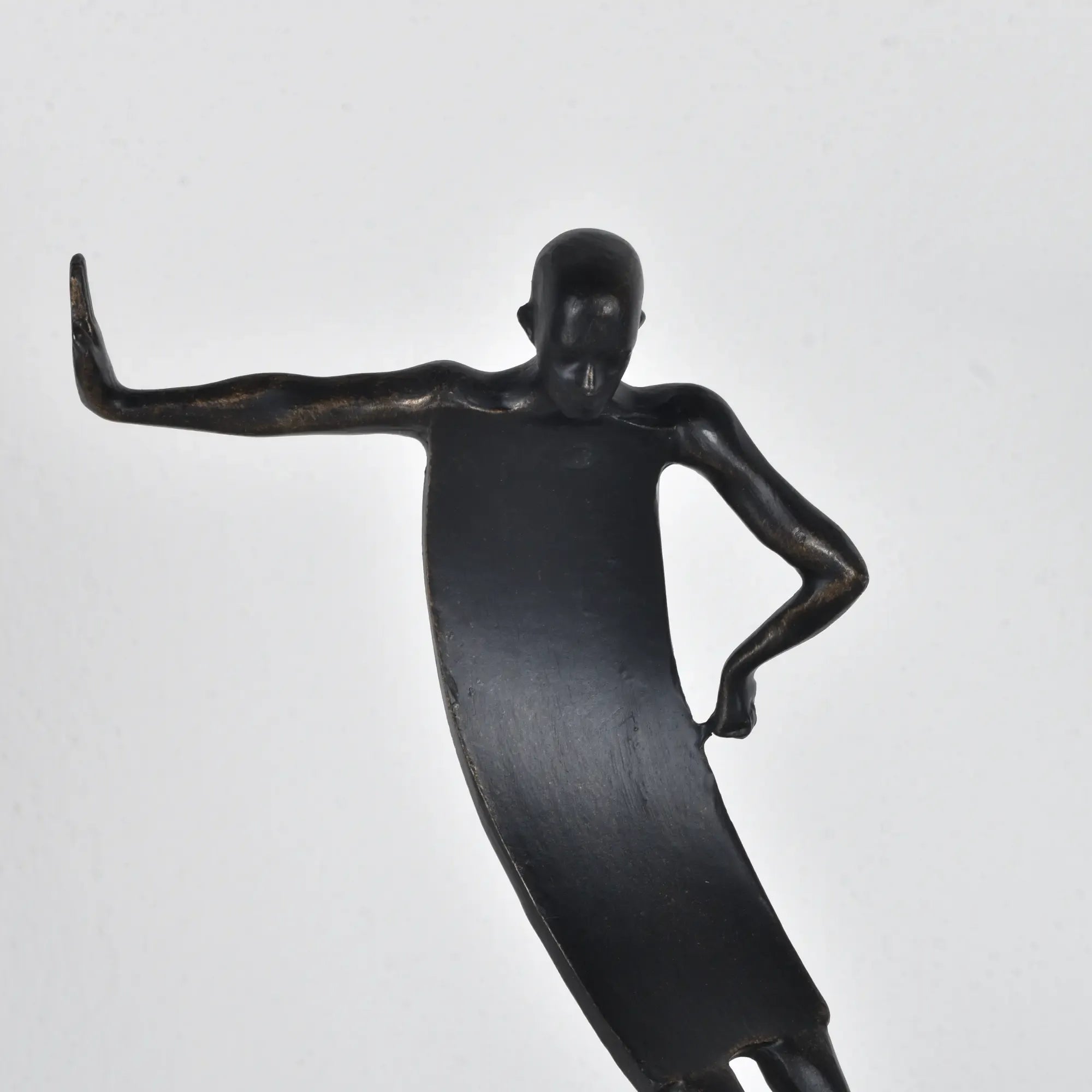 Dekofigur - auf Marmorsockel - Sportlerfigur Athletenstatue Portero