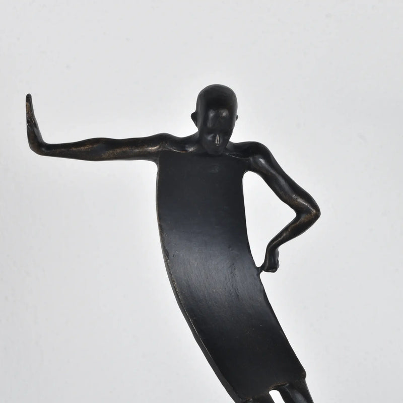 Dekofigur - auf Marmorsockel - Sportlerfigur Athletenstatue Portero