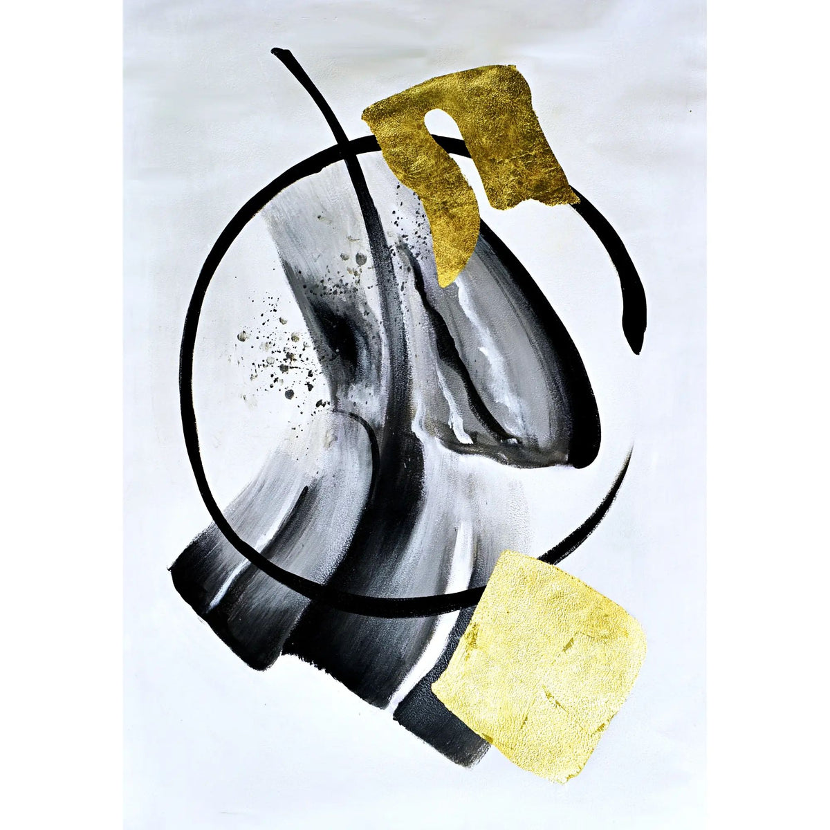 Großes Gemälde - Goldene Balance