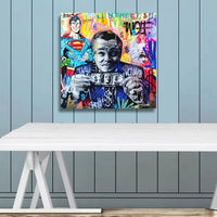 Großes Gemälde - Superman trifft Wall Street