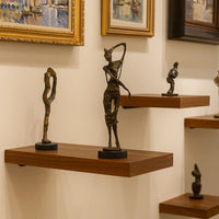 Dekofigur - Skulptur Elegante Tanzsilhouette auf Marmor – Femme Élan