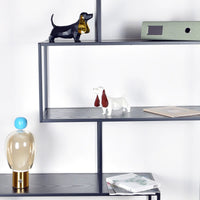 Tierfigur - Dackel - Hundfigur eckig mit Gold oder Roten ohren Teckel