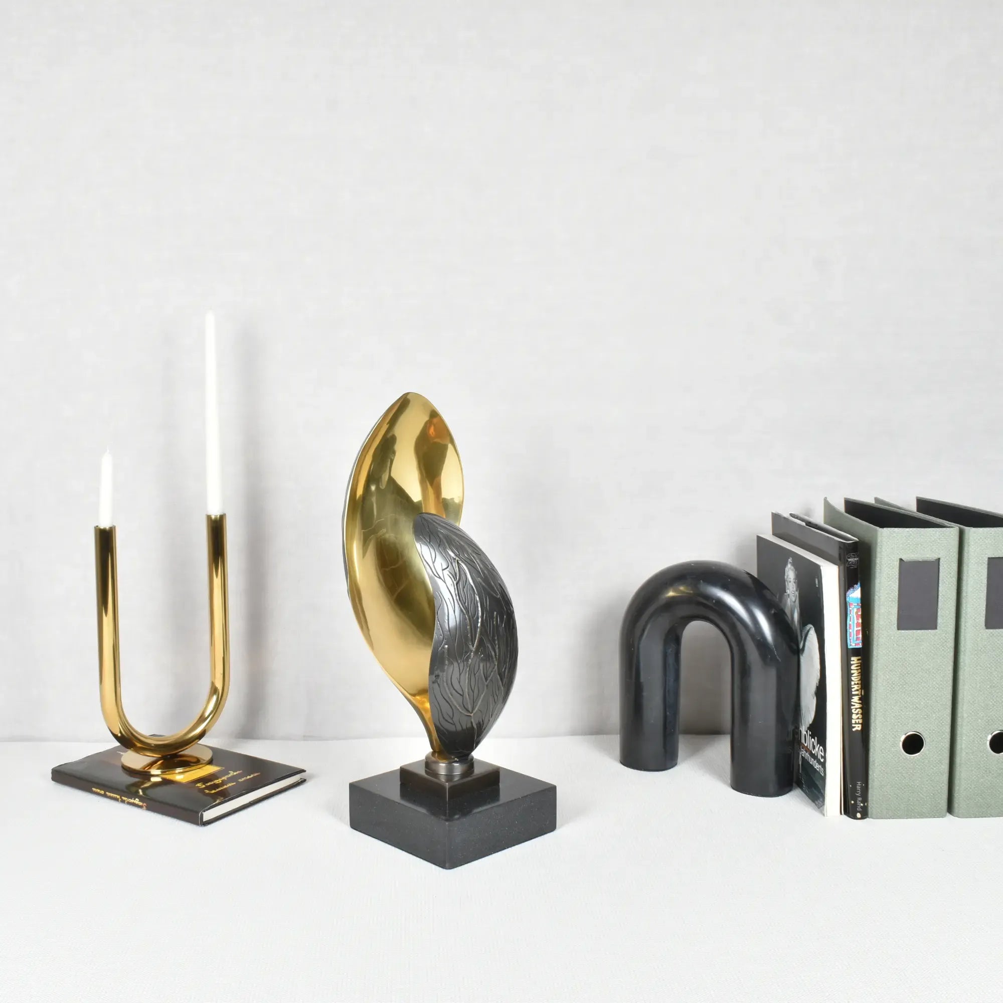 Kerzenständer-Set - U-Form Stabkerzen - Designer Kerzenhalter Leuchter Enamigi