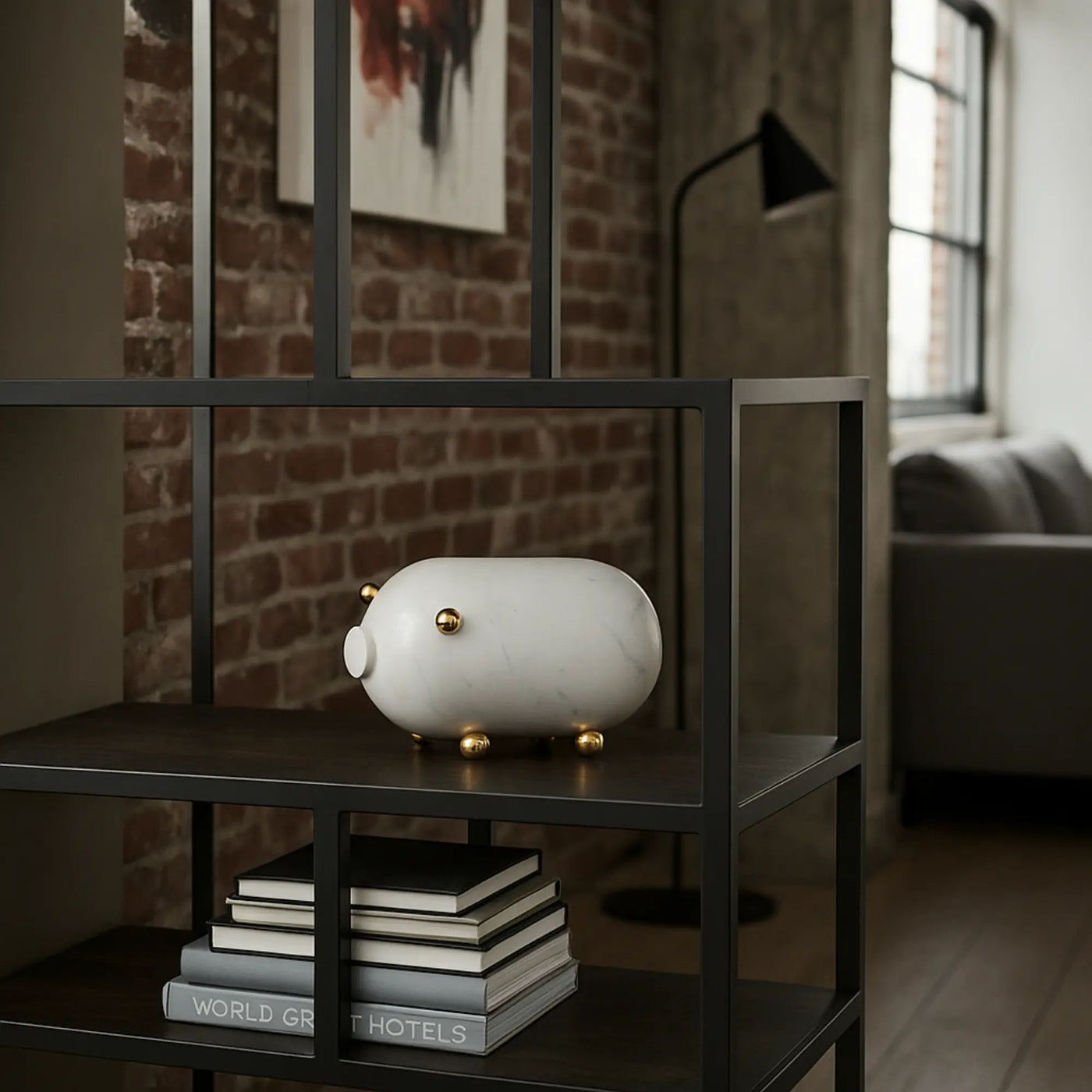 Tierfigur - Skulpturales Designobjekt Pop-Statement Orbis Doré