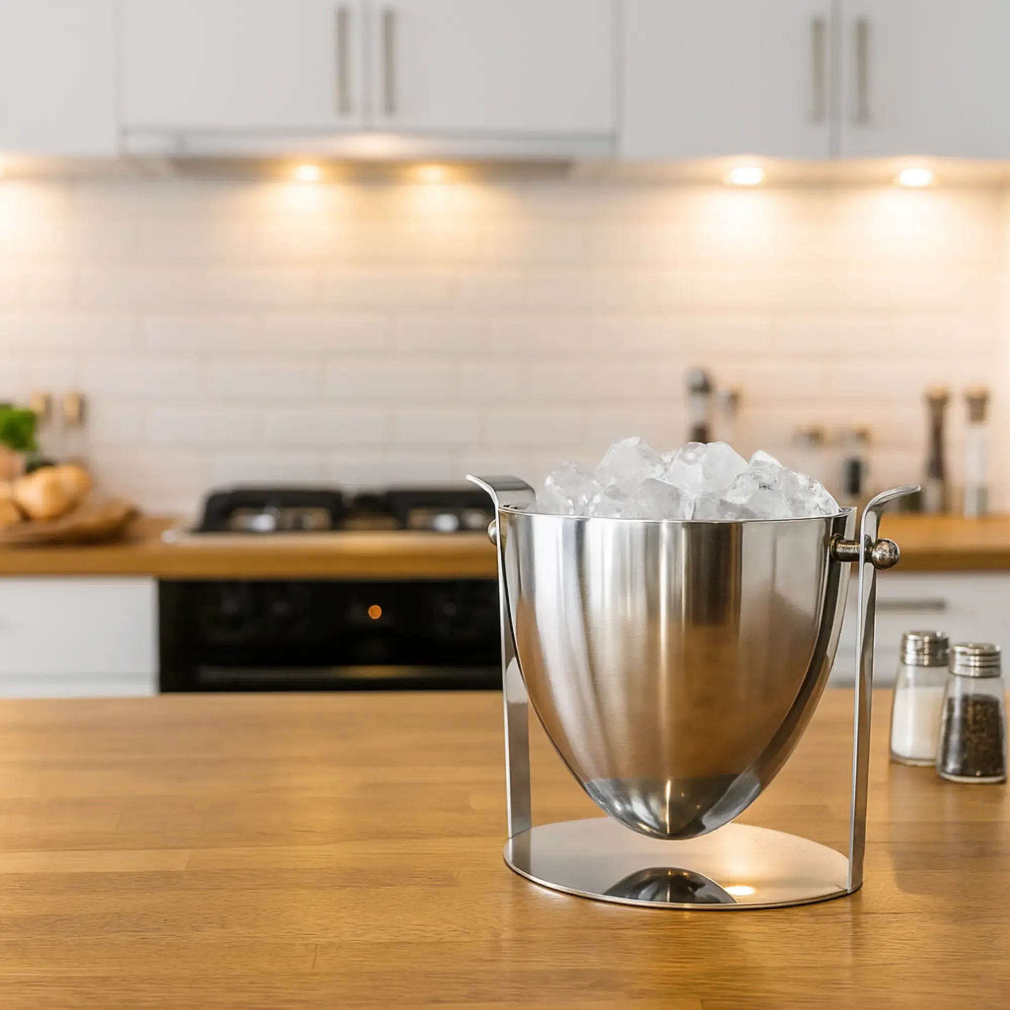 Eiseimer - Flaschenkühler - Edles Champagner-Eimer silberner Eiseimer Calme