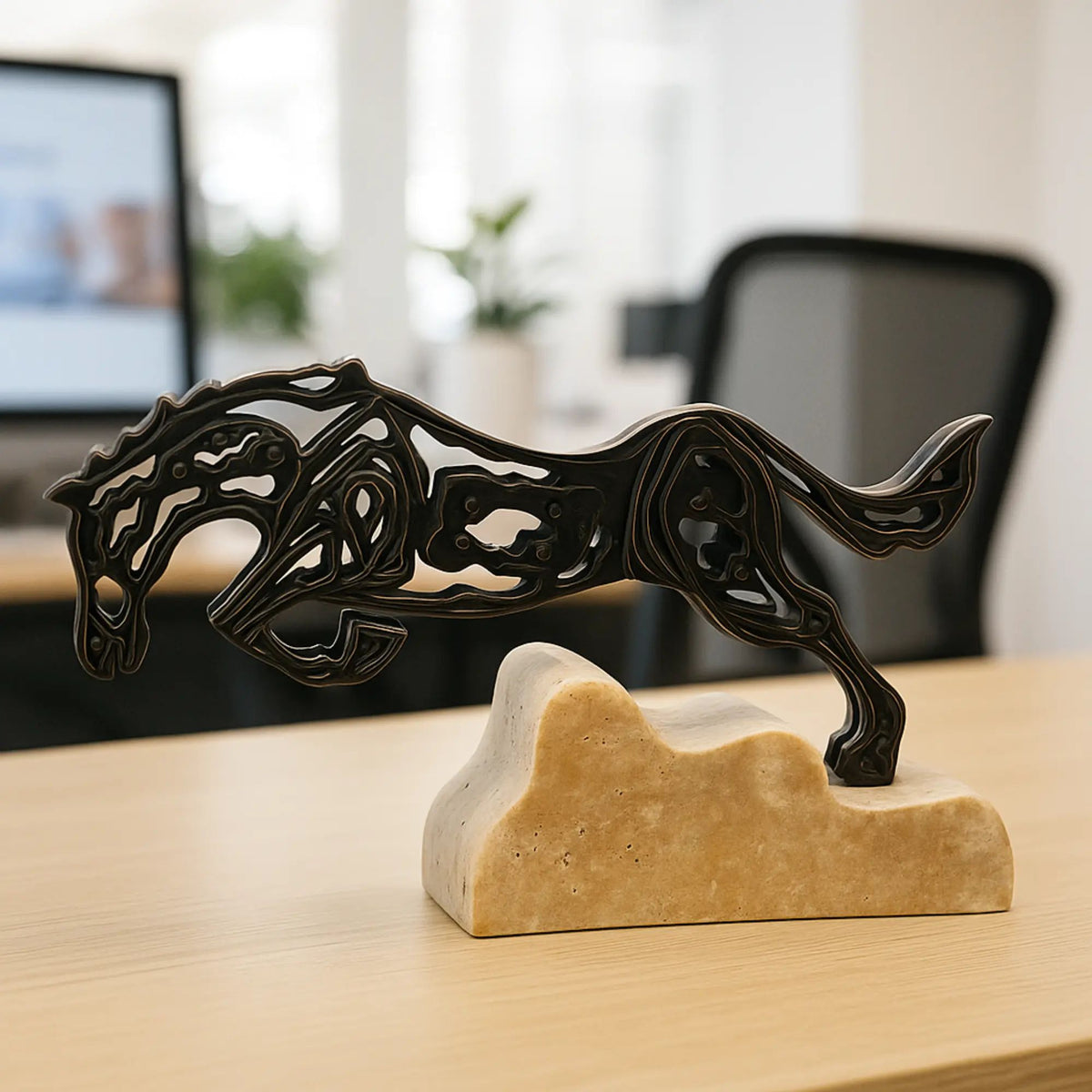 Tierfigur - Skulptur Industrielle Pferdeform Equus Impetus