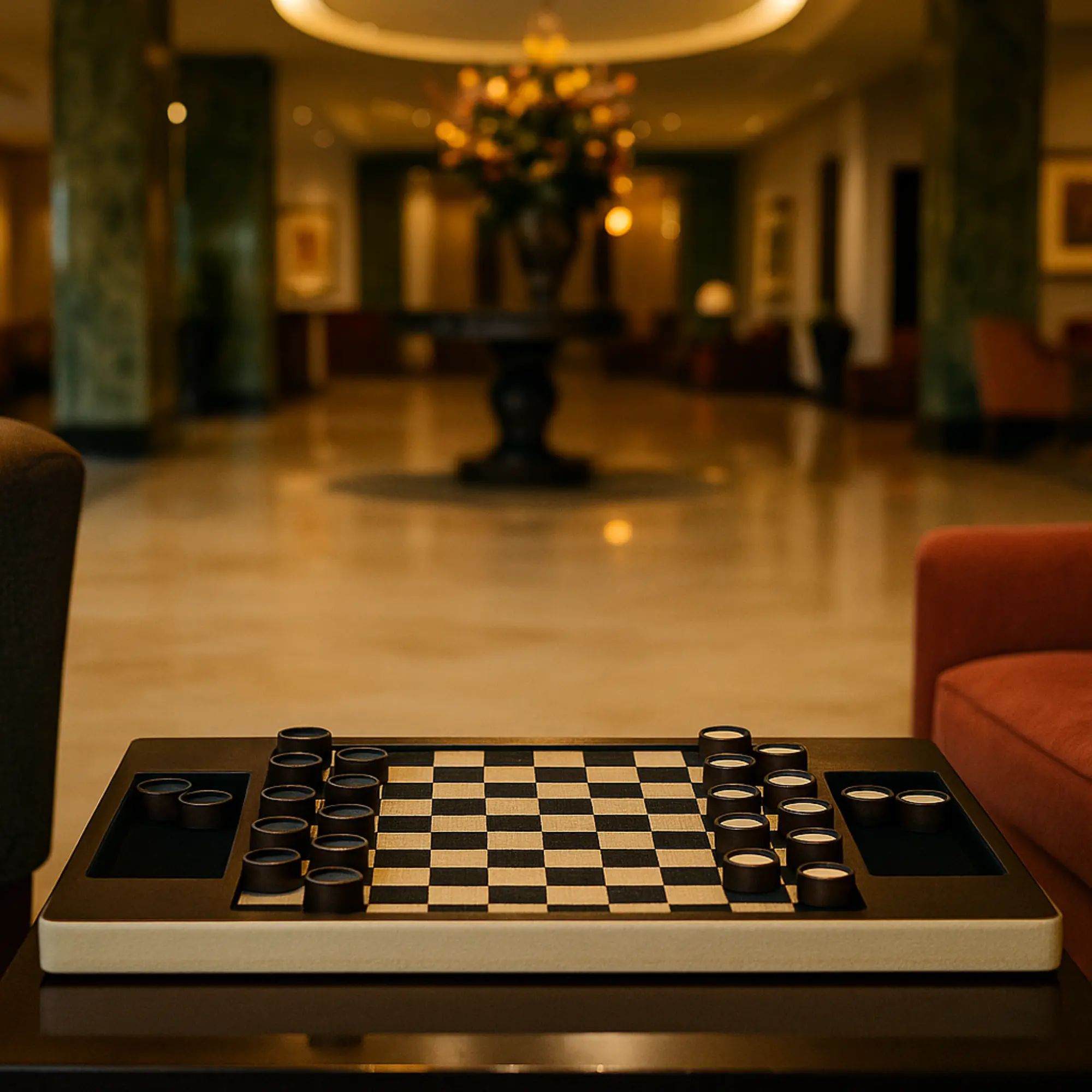 Damespiel - Checkers Brettspiel - Exklusives Strategiespiel Elegance Checkers Damespiel Default Title