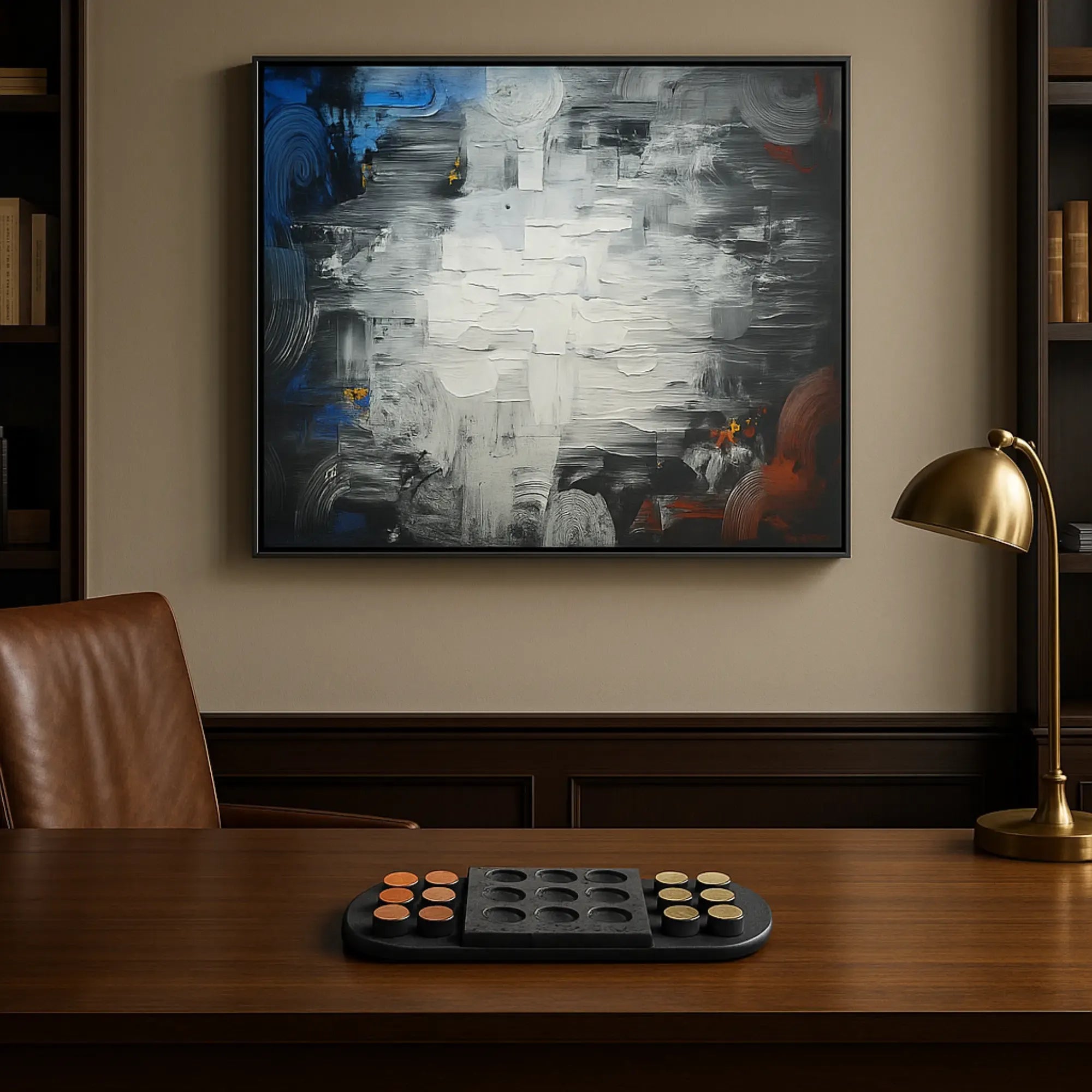 Tischspiel - Tic-Tac-Toe - Modernes Drei-Gewinnt edles Brettspiel Élégance