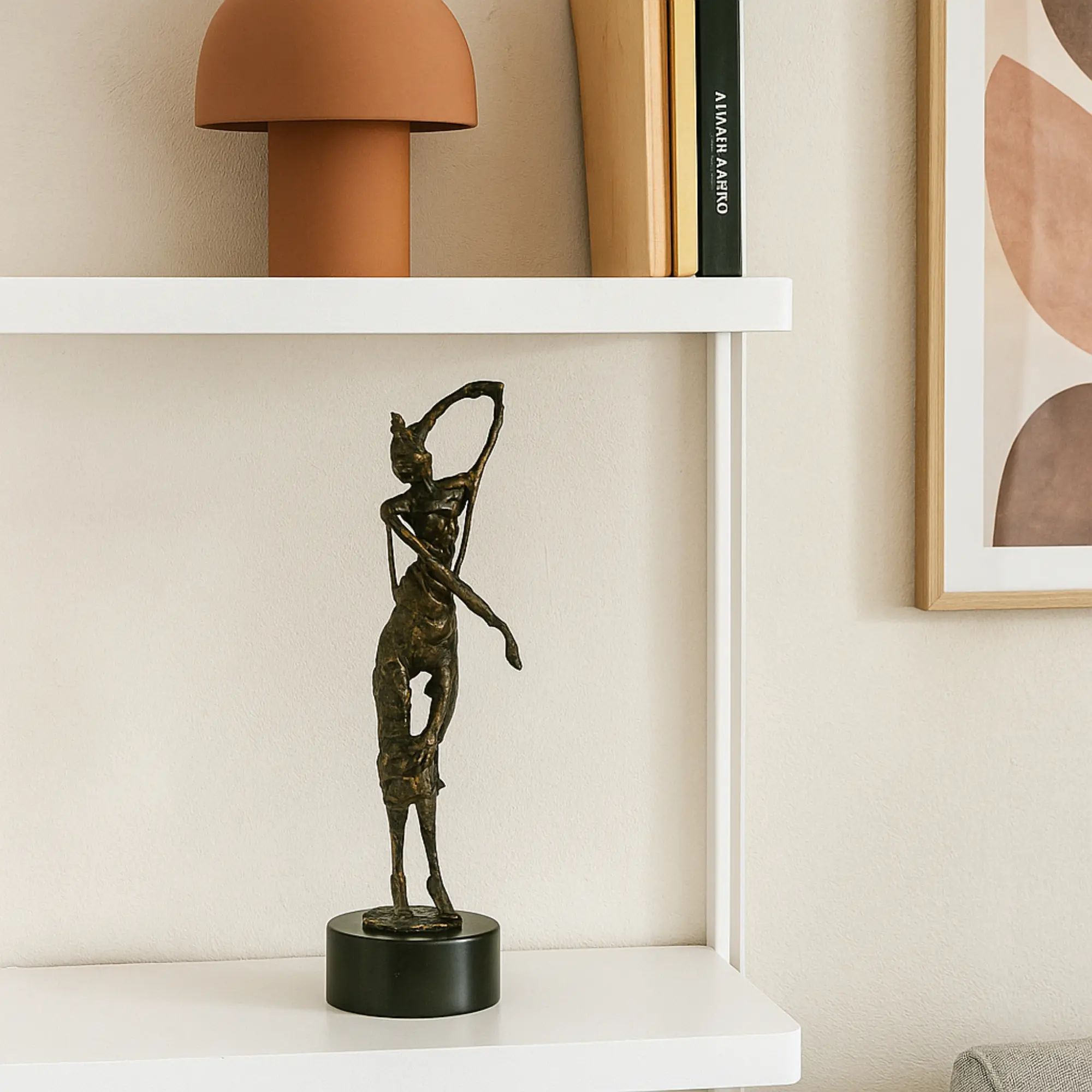 Dekofigur - Skulptur Elegante Tanzsilhouette auf Marmor – Femme Élan Default Title