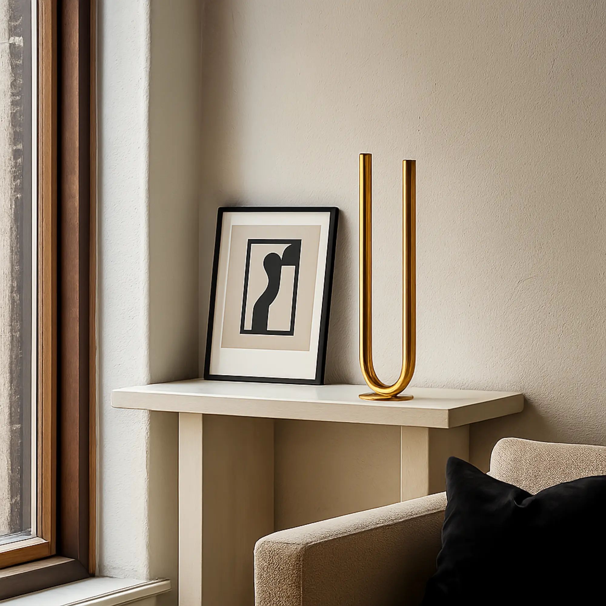 Kerzenständer-Set - U-Form Stabkerzen - Designer Kerzenhalter Leuchter Enamigi Groß