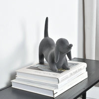Tierfigur - Skulptur Samtige Hundefigur Canis Velours Élégance