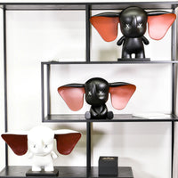 Cartoonfigur - Deko Skulptur Pop‑Art Jumbo Elefant schwarz Abstrakte – Cartoon-Toy – Designdeko Elephas Dumbo