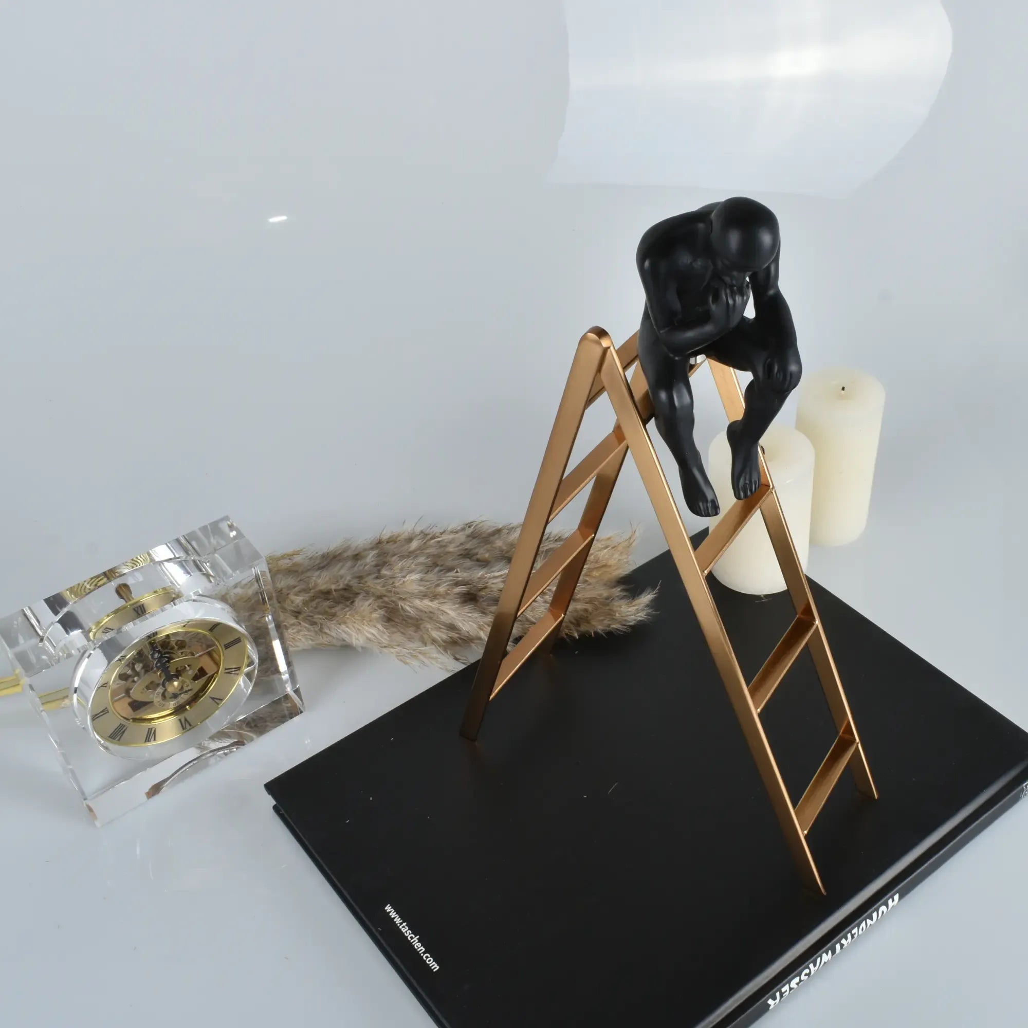 Denkerfigur - auf Leiter - Leiter Skulptur Rodin Hondo