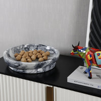 Marmorschale - rund 36 cm - Schwerte Steinschale Deko-Schüssel Schale Bol Eclipse