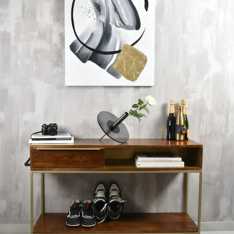 Dekovase - Moderne Design Vase mit Metallständer - Kreiselvaso Giro