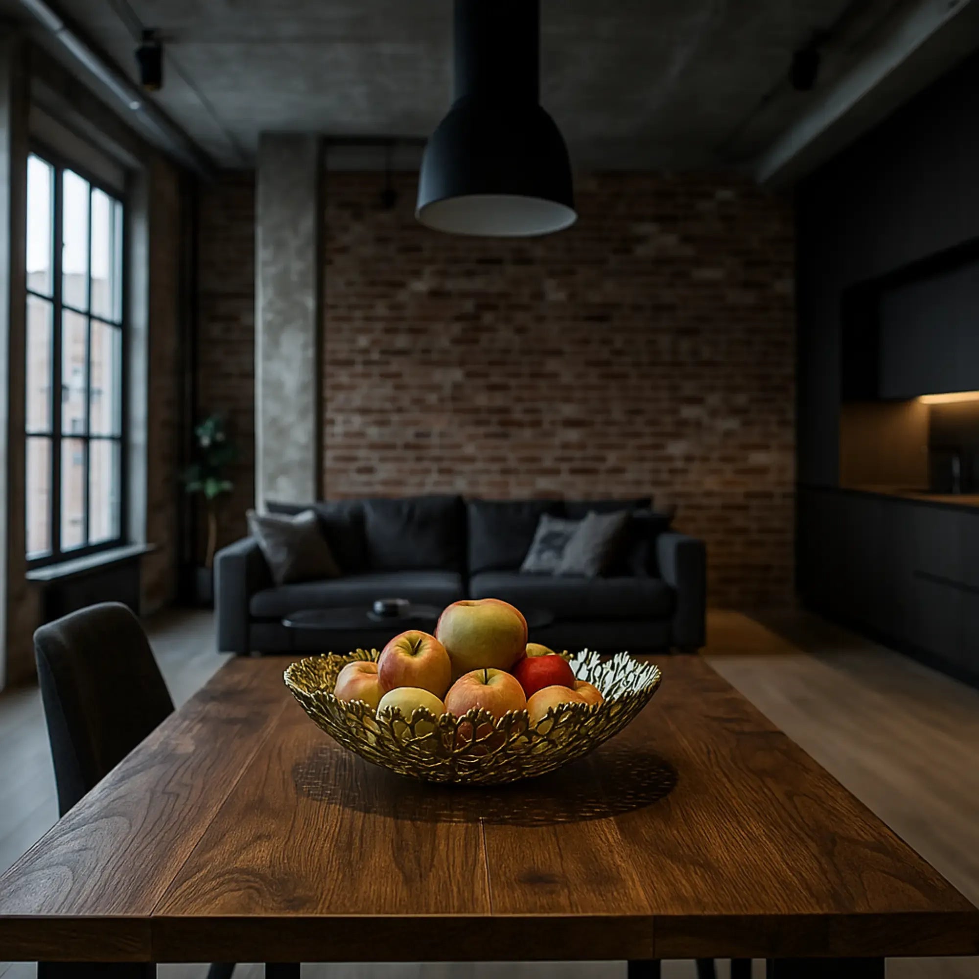 Obstschale - Korallenoptik - Edle Runde-Schale Design-Fruchschale Corallo Bowl aufgestellt im Interieur