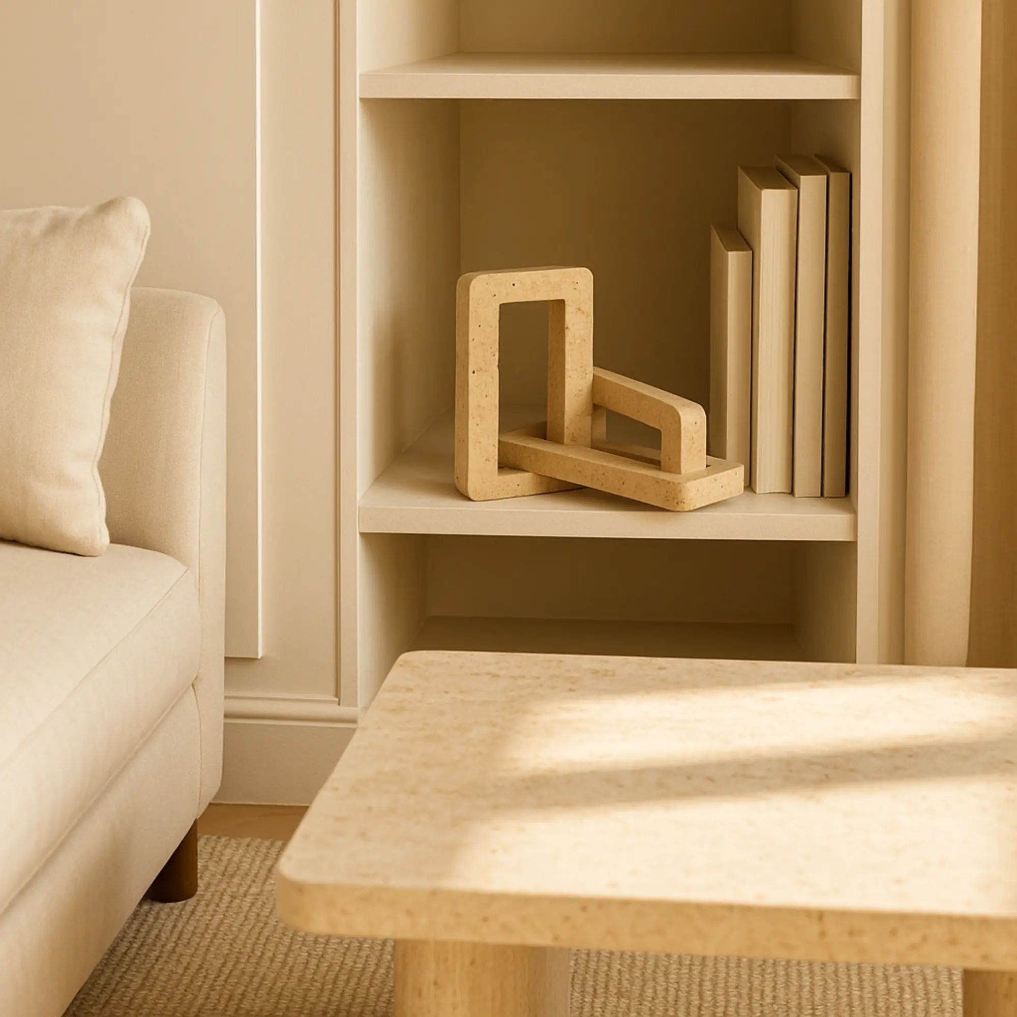 Deko-Kette - Marmoroptik - Kettenglied 3-teilig Kettenskulptur Certeza aufgestellt im Interieur