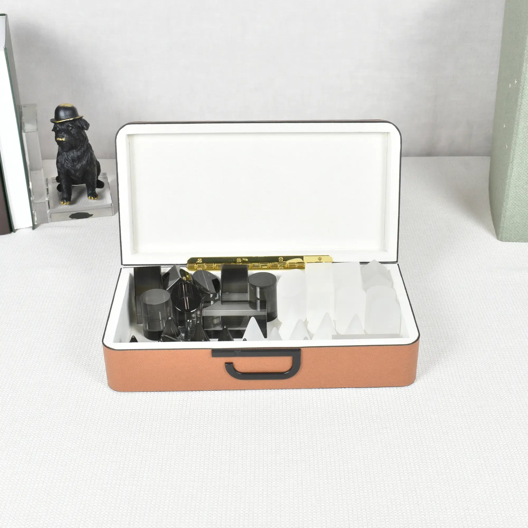 Lederbox - rechteckig mit Deckel - Edle Accessoirebox stilvolle Schmuckbox Aristo Case