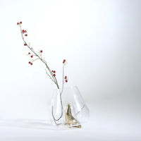 Glasvase - für Dekoration - Glas Gefäss, Runde große Deko Vase Sea Lion