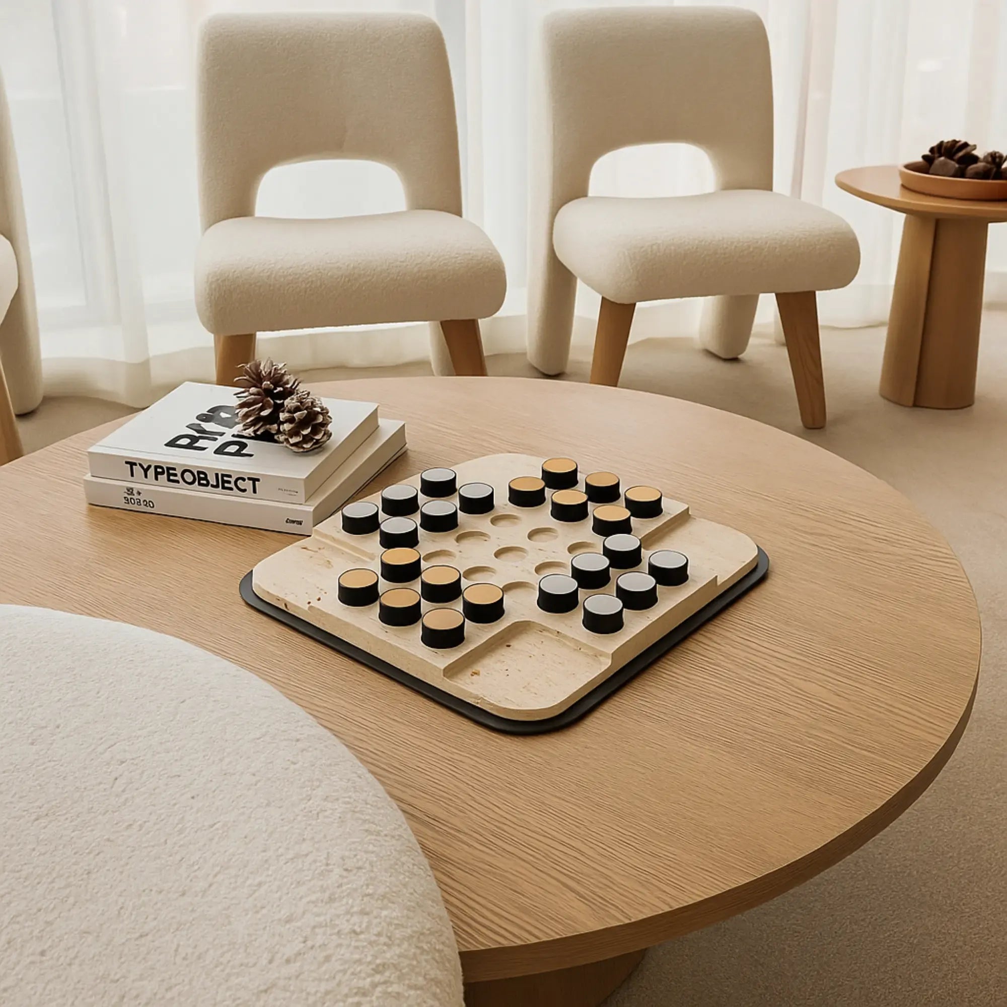 Tischspiel - Solitär-Spiel - Luxus Tic-Tac-Toe Brettspiel Ludus Magnus