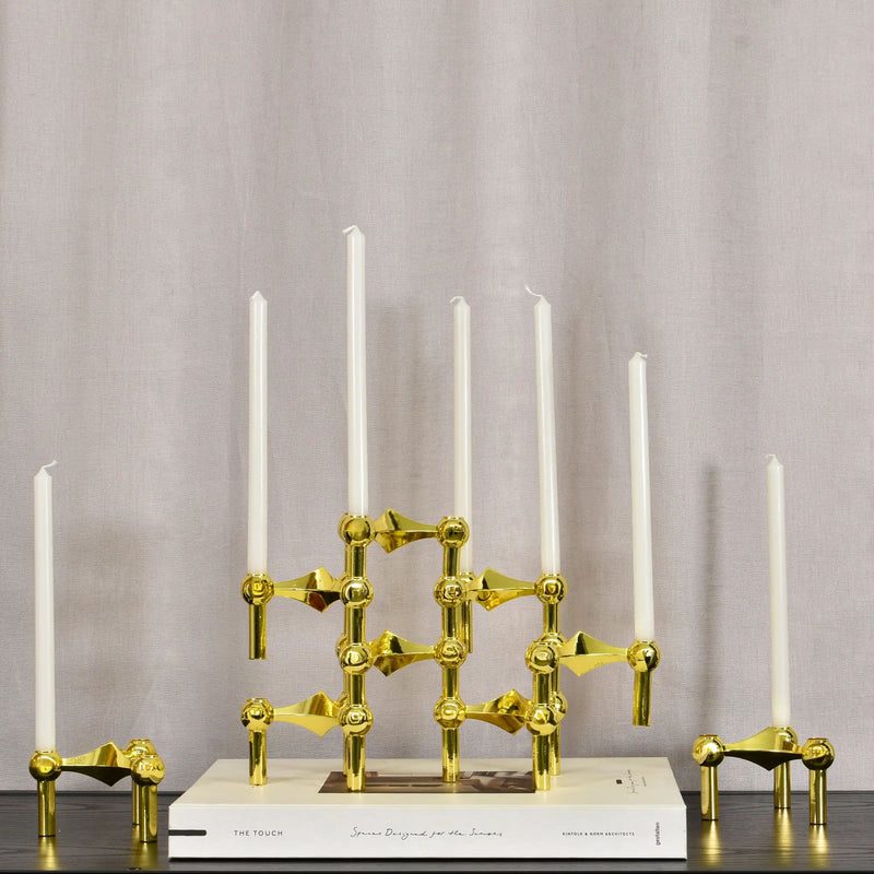 Kerzenständer - Modularer Design-Leuchter Nagel Stapelbar Triade Aurea