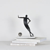 Dekofigur - auf Marmorsockel - Sportlerfigur Athletenstatue Portero