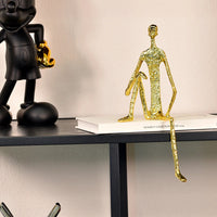 Dekofigur - Kantensitzende Skulptur Puristische Edge-Figur Silhouette Aurea