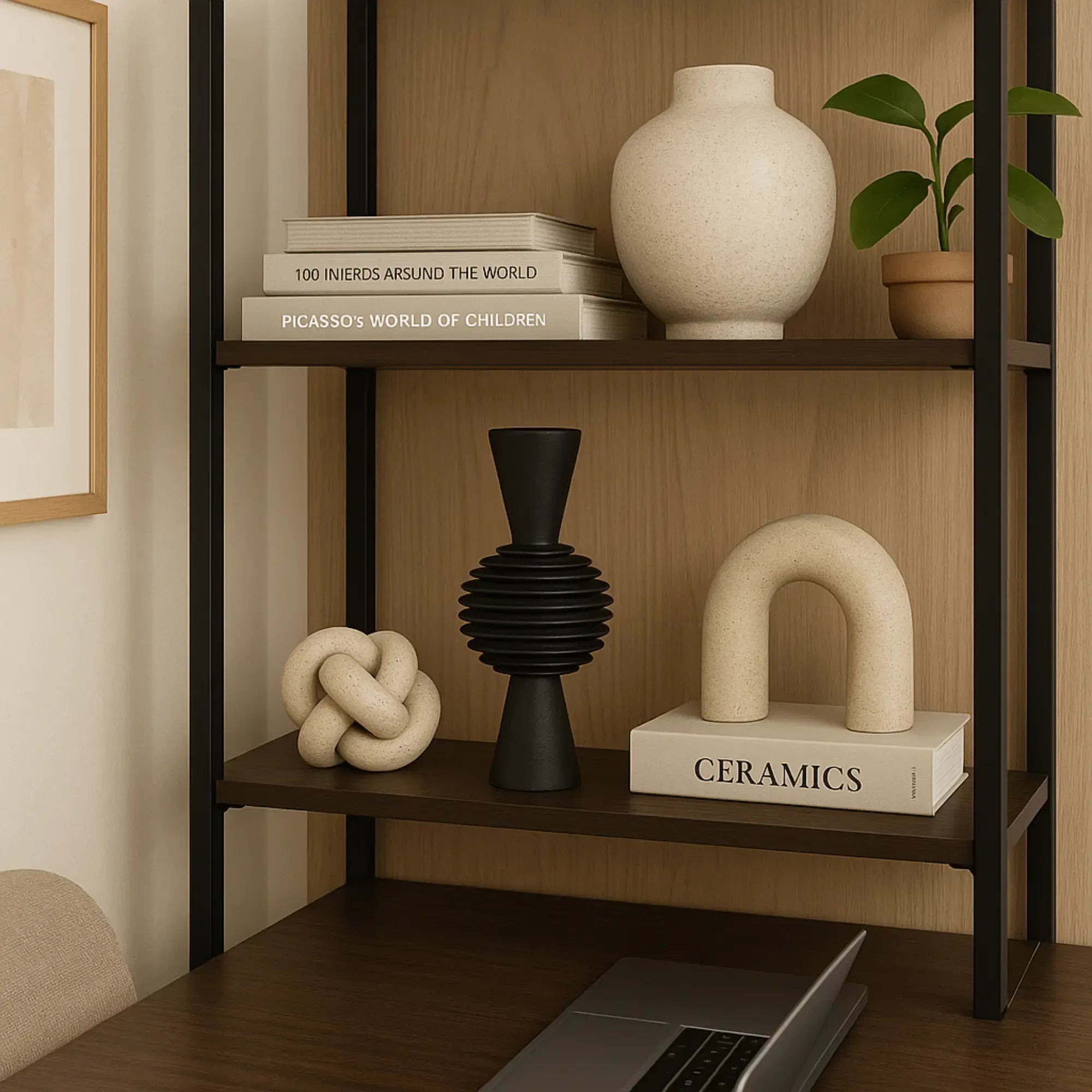 Dekoobjekt - skulpturform - Außergewöhnliches Deko abstraktes Tischdeko Ebon Form Default Title