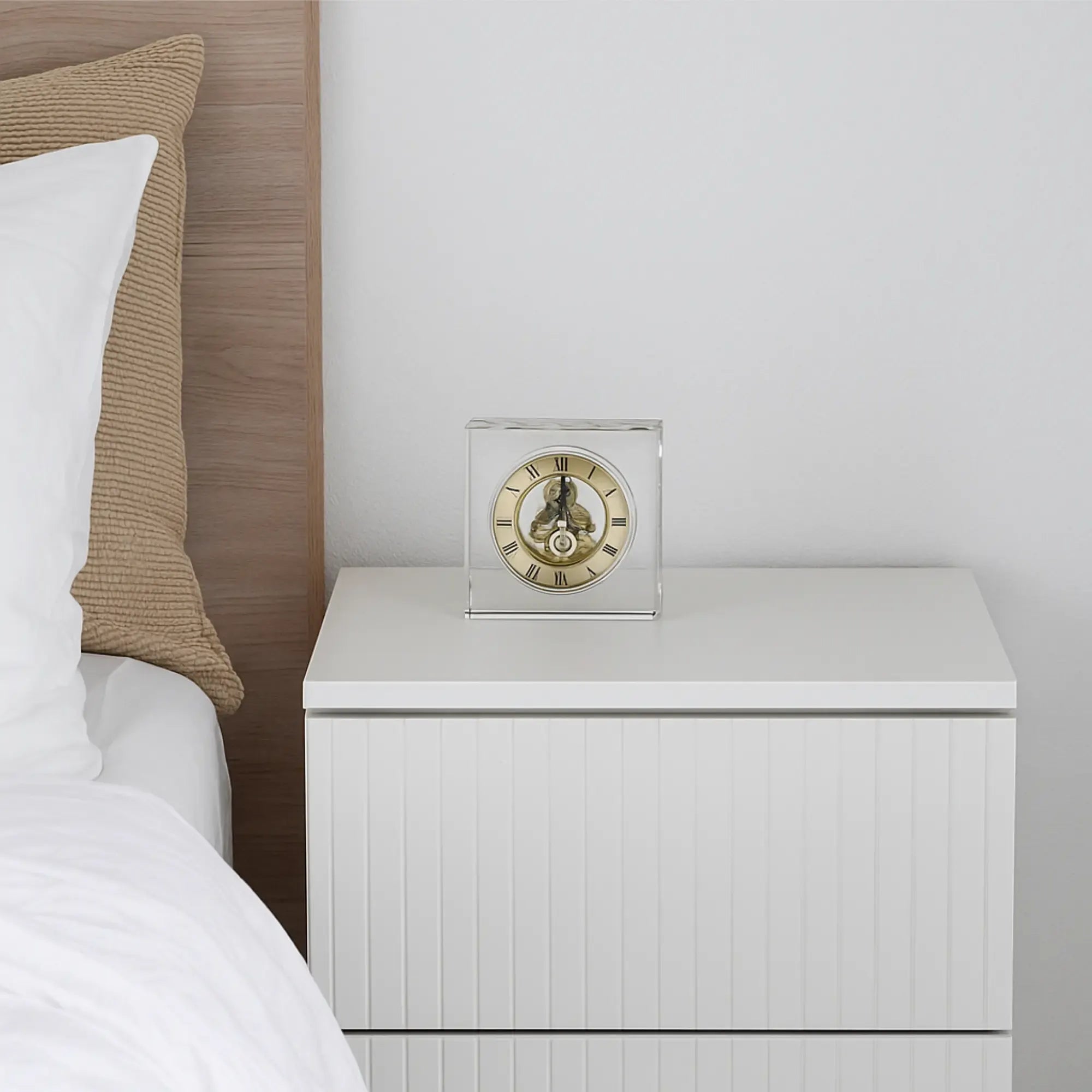 Deko-Tischuhr - klassisch - Standuhr transparent Kristalluhr Nobilis Default Title