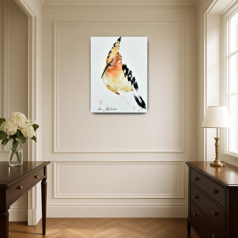 Großes Aquarellbild - Aquarellbild Edle Wandkunst Psittacus Émotion