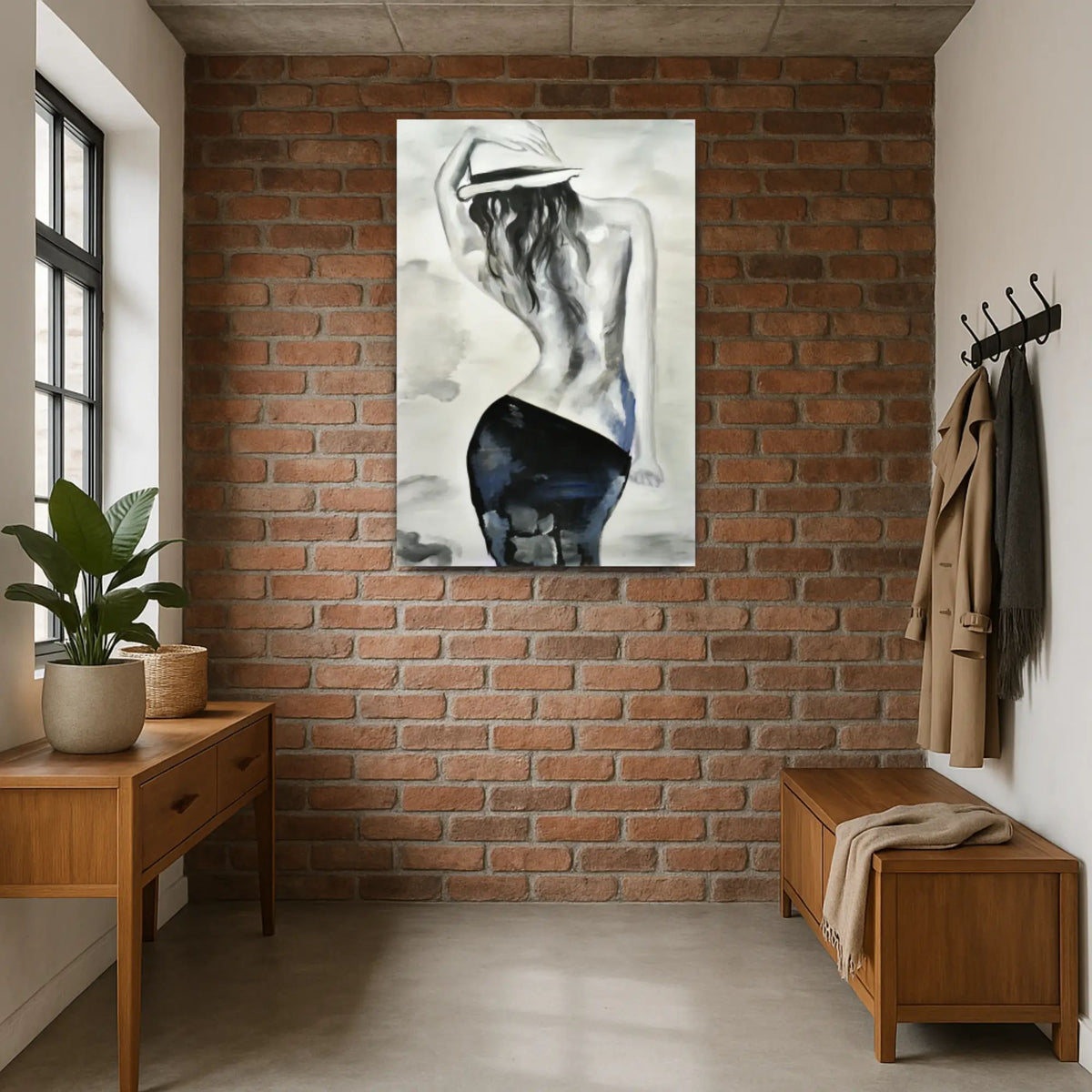 Großes Gemälde - Silhouette der Eleganz