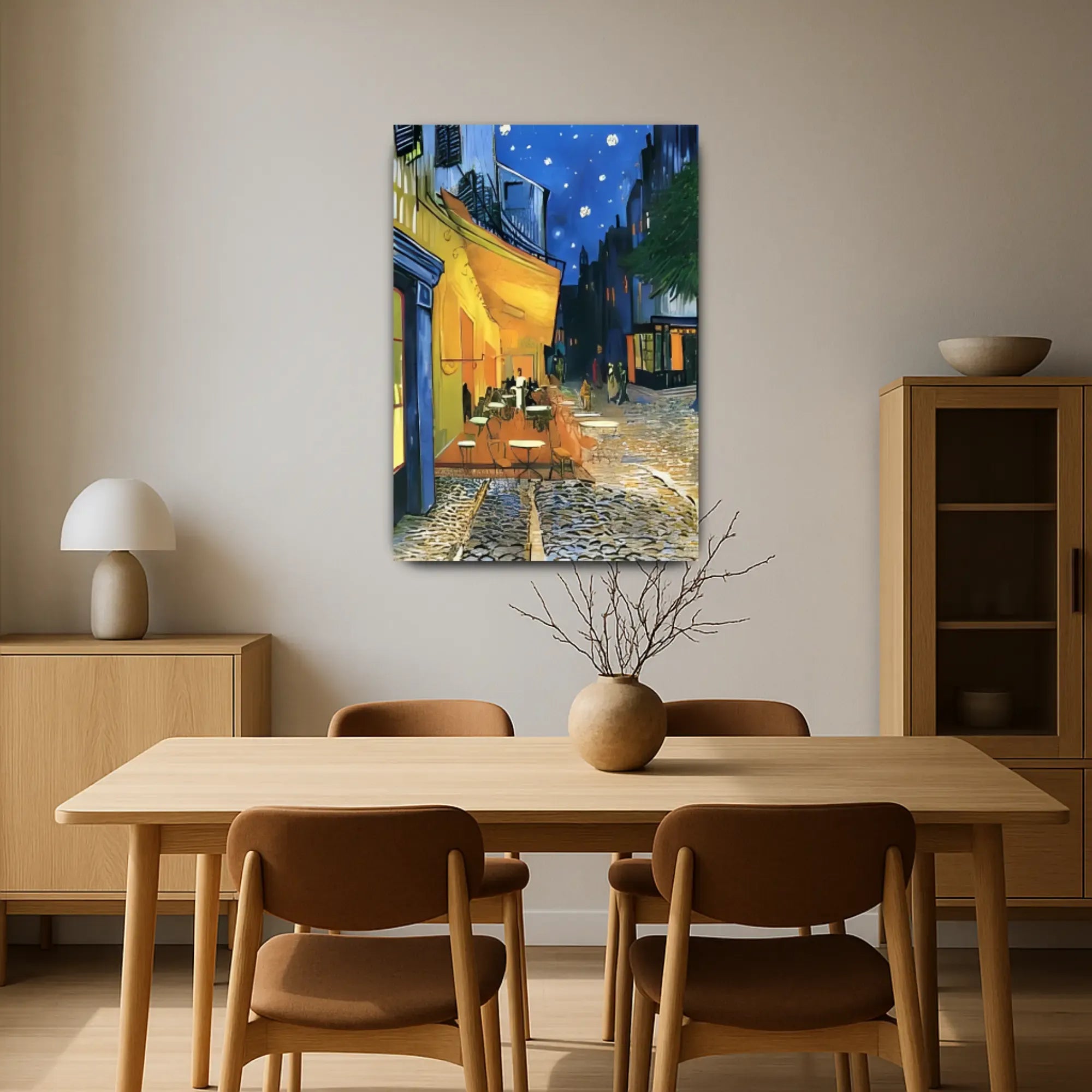 Großes Gemälde - Café bajo las Estrellas