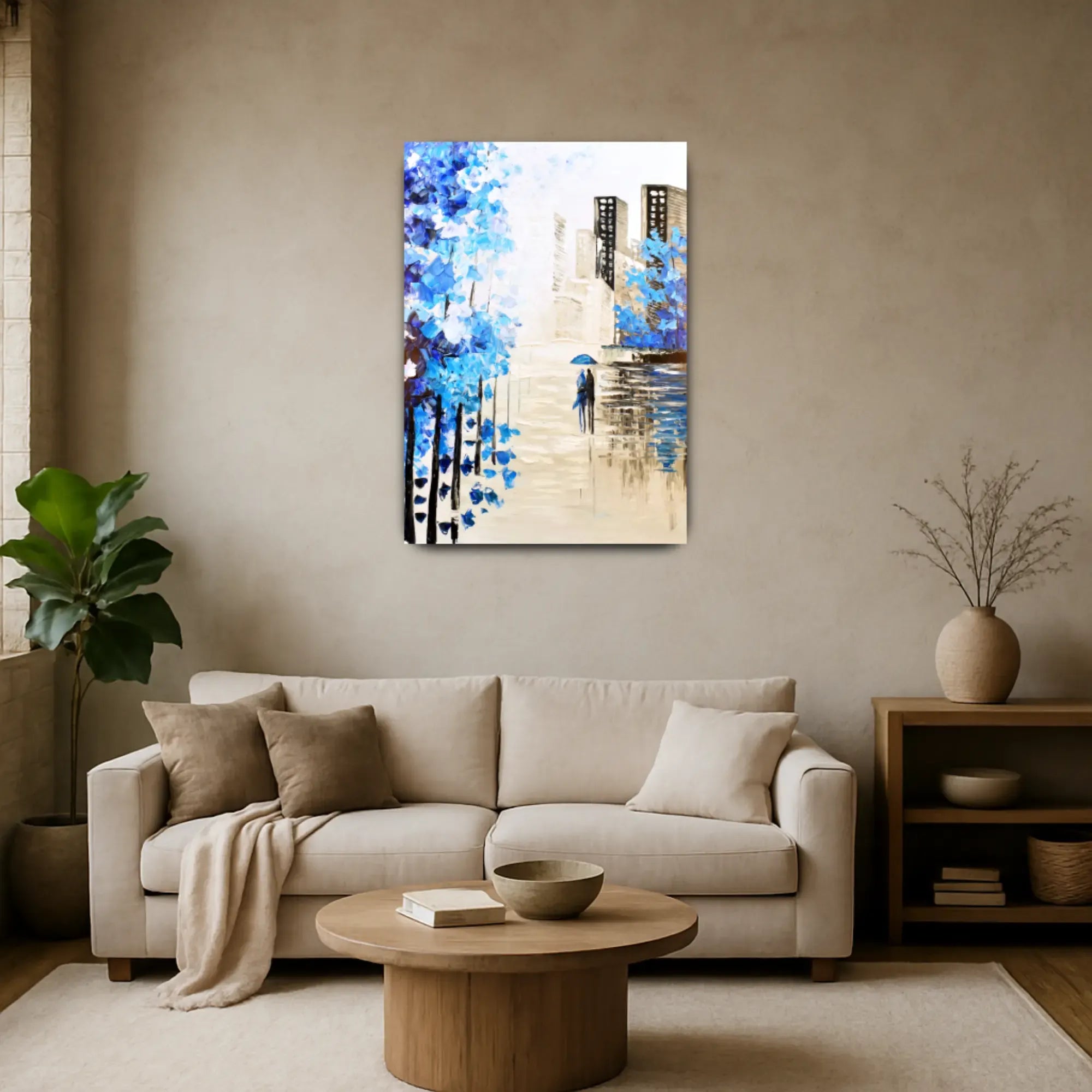 Großes Gemälde - Blauer Spaziergang Default Title
