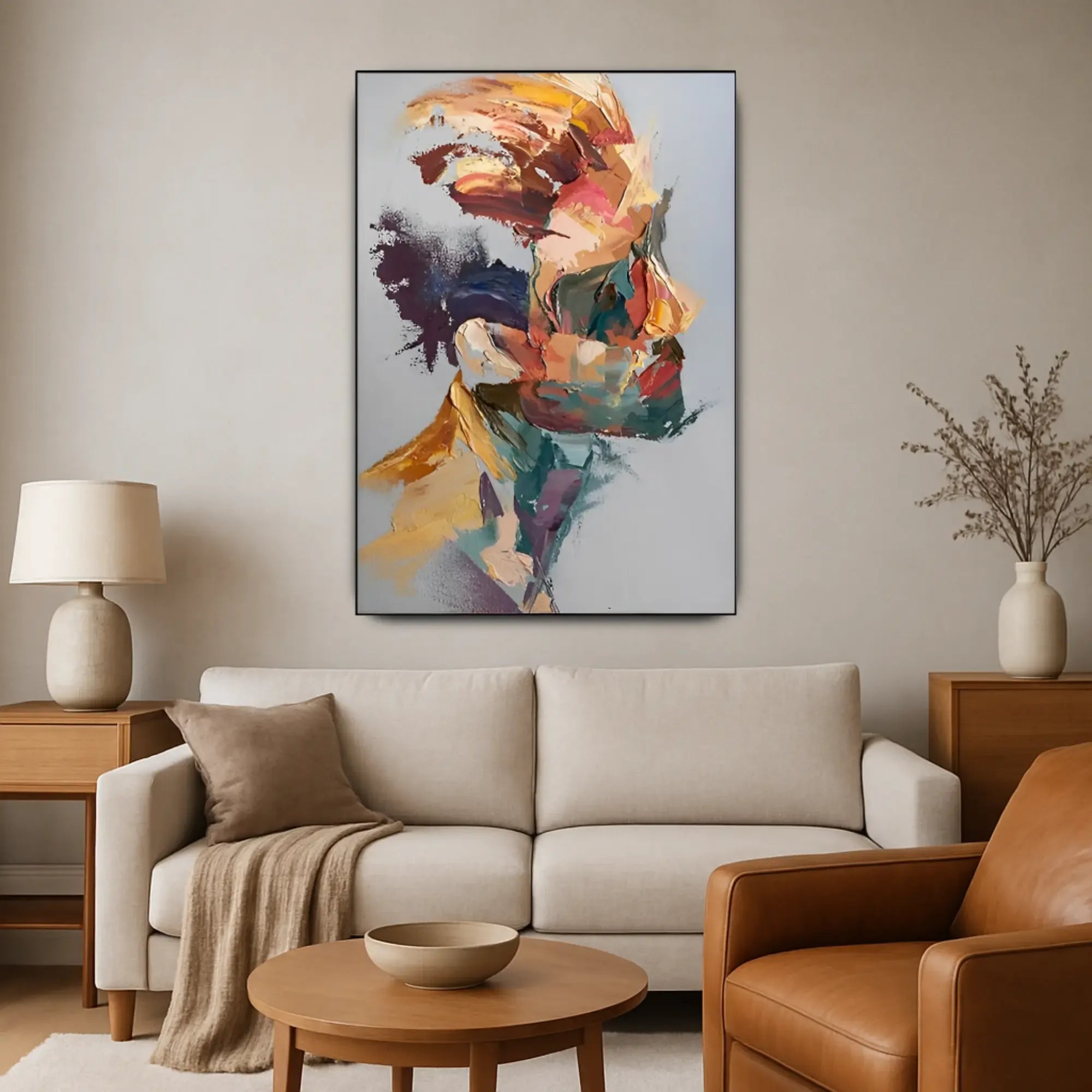 Großes Gemälde - Rostro de Emociones