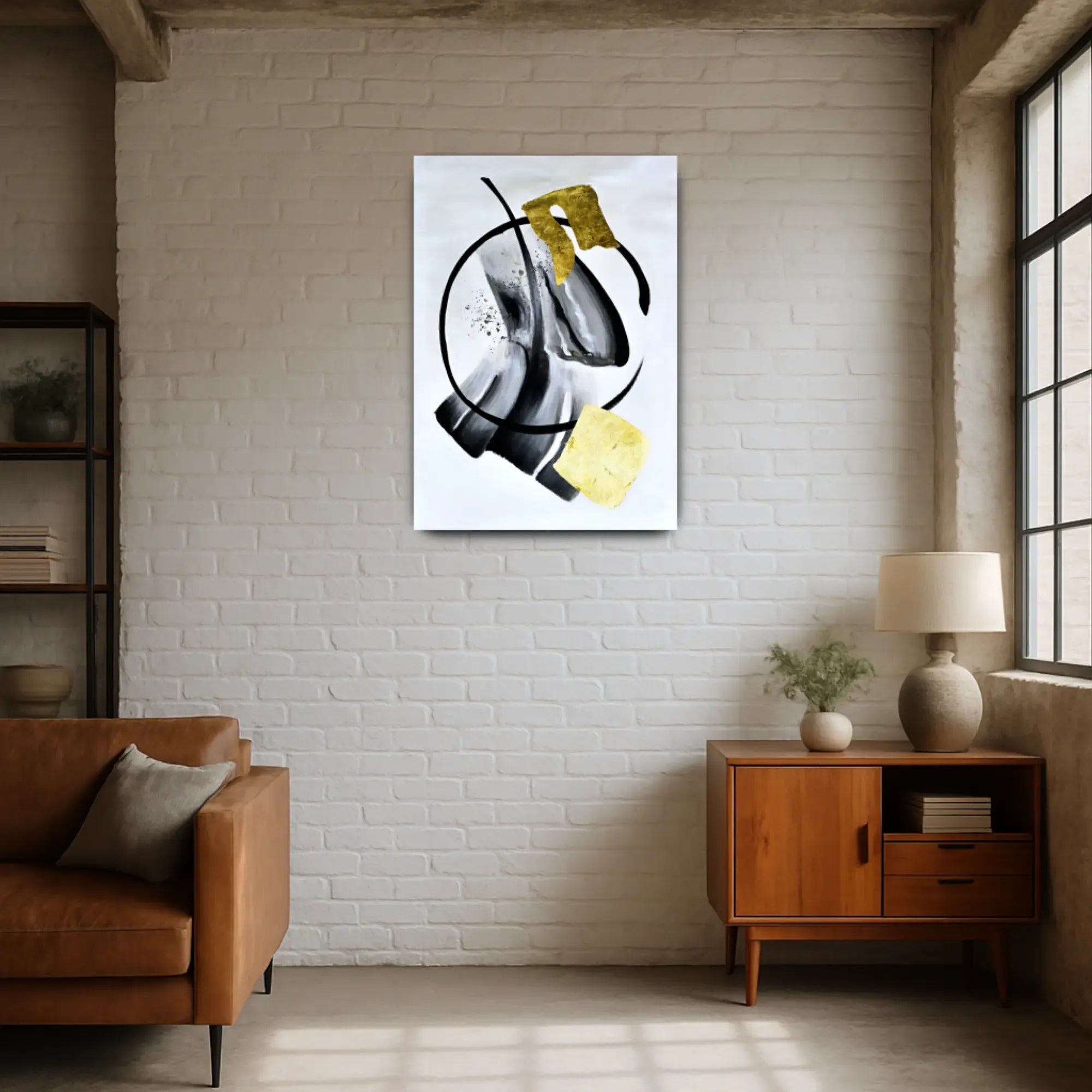 Großes Gemälde - Goldene Balance